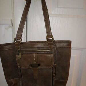 BEAUTIFUL B.O.C. BORN LEATHER BAG MED SIZE EUC